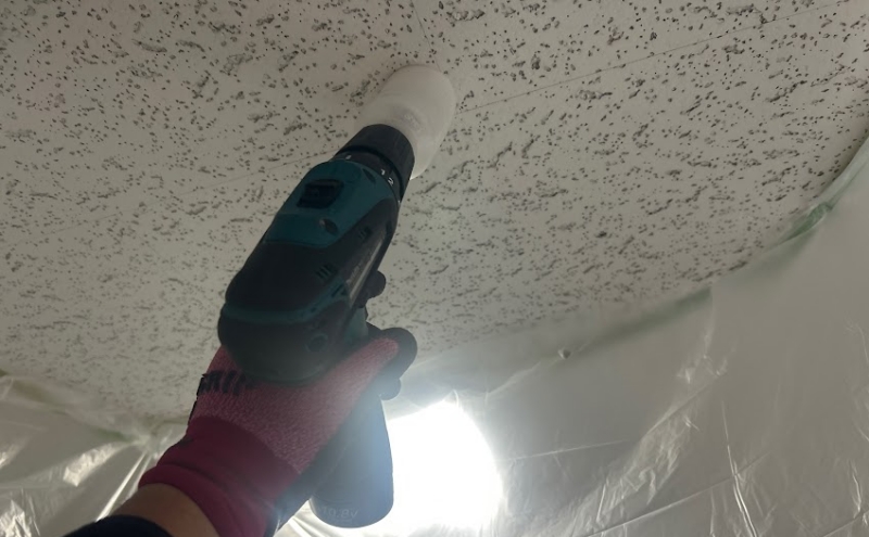 飛散防止を徹底した検体採取